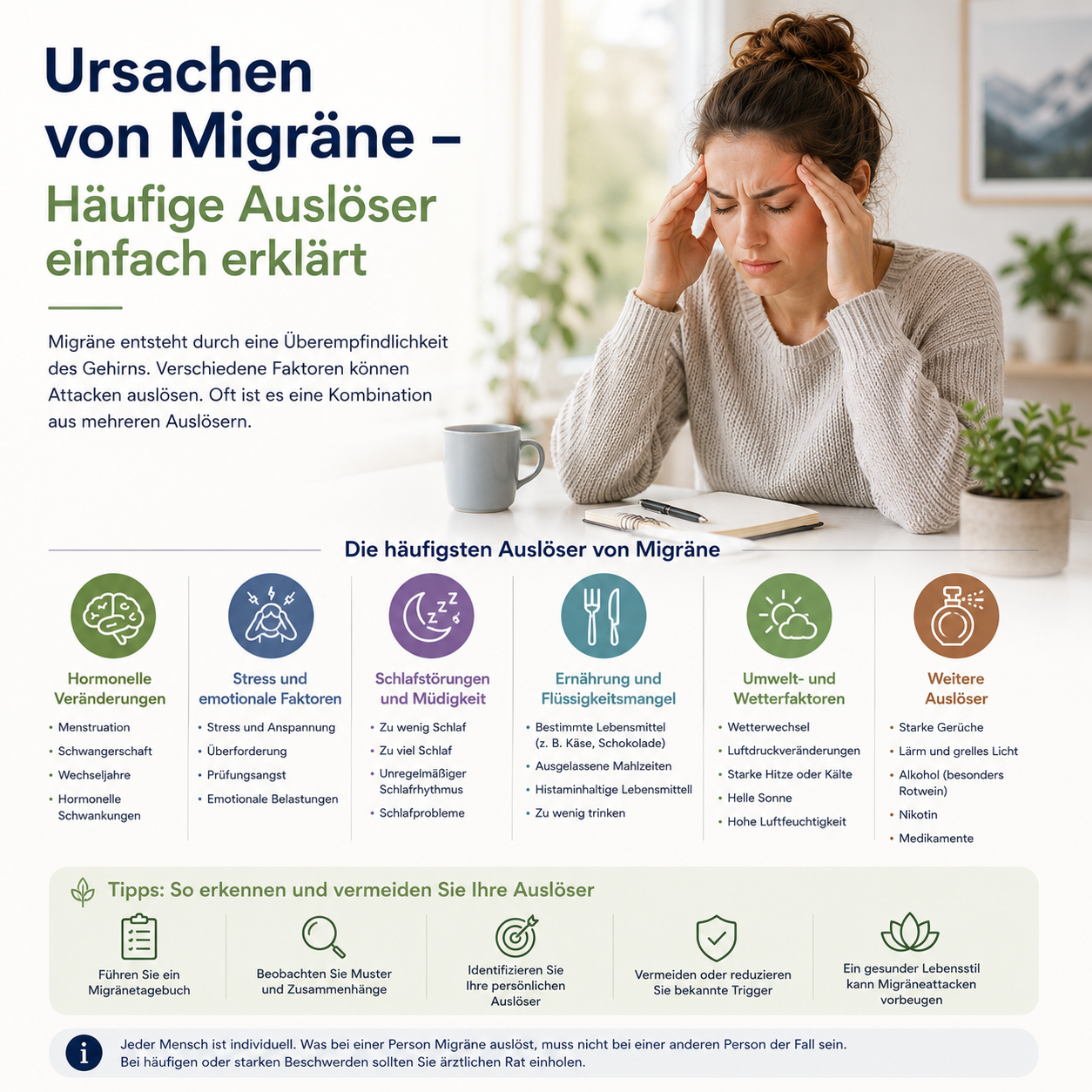 Ursachen von Migräne – Häufige Auslöser einfach erklärt